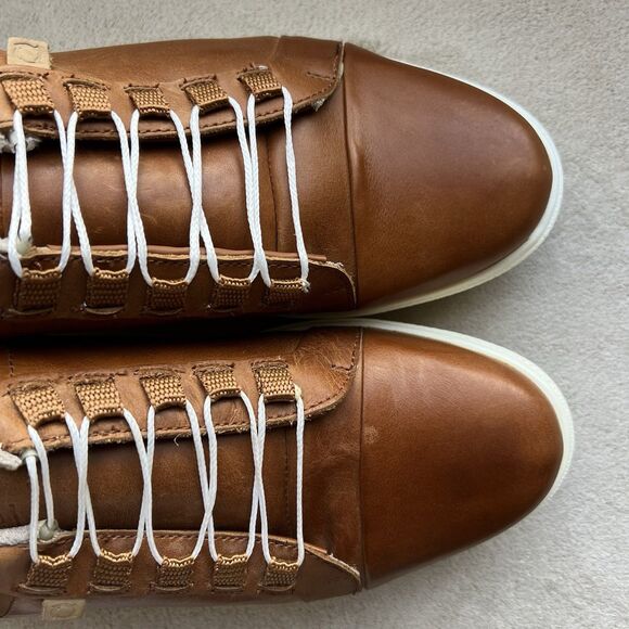 ZeroTie Backswing Blucher FG WR Brown Leather Golf Shoe Men 8.5 Hands Free - Picture 7 of 16